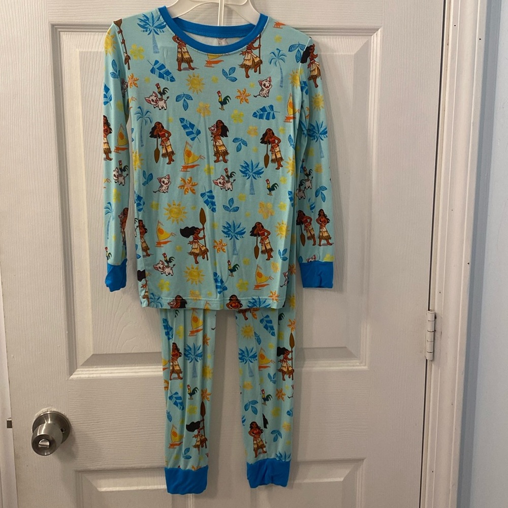 Little Sleepies Disney Moana 2-piece bamboo pajamas kids size 7/8